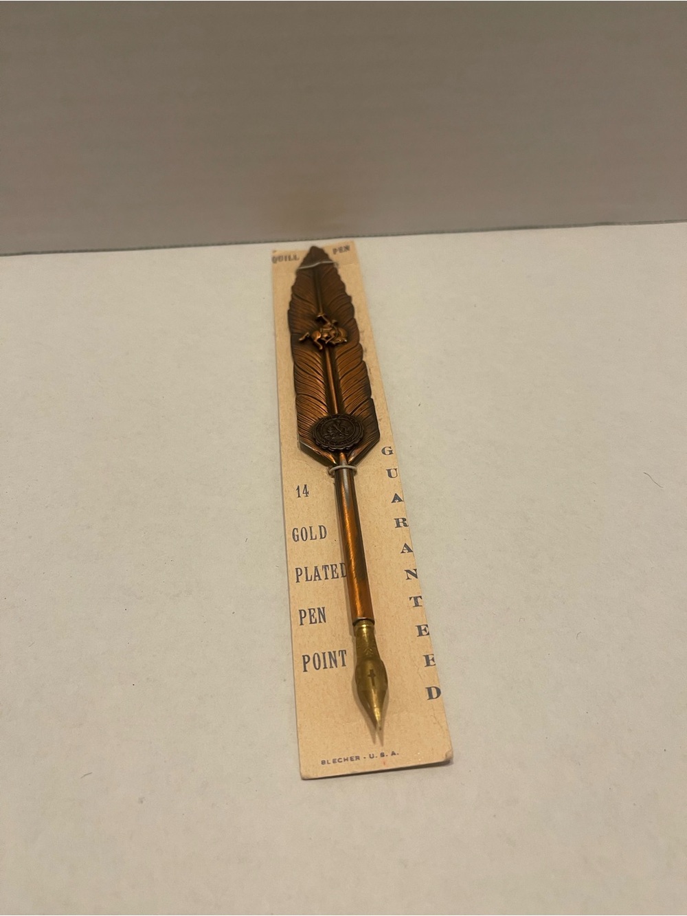 Vintage 1950s Feather Bronc Rider Nib dip pen Virginia City, Nevada